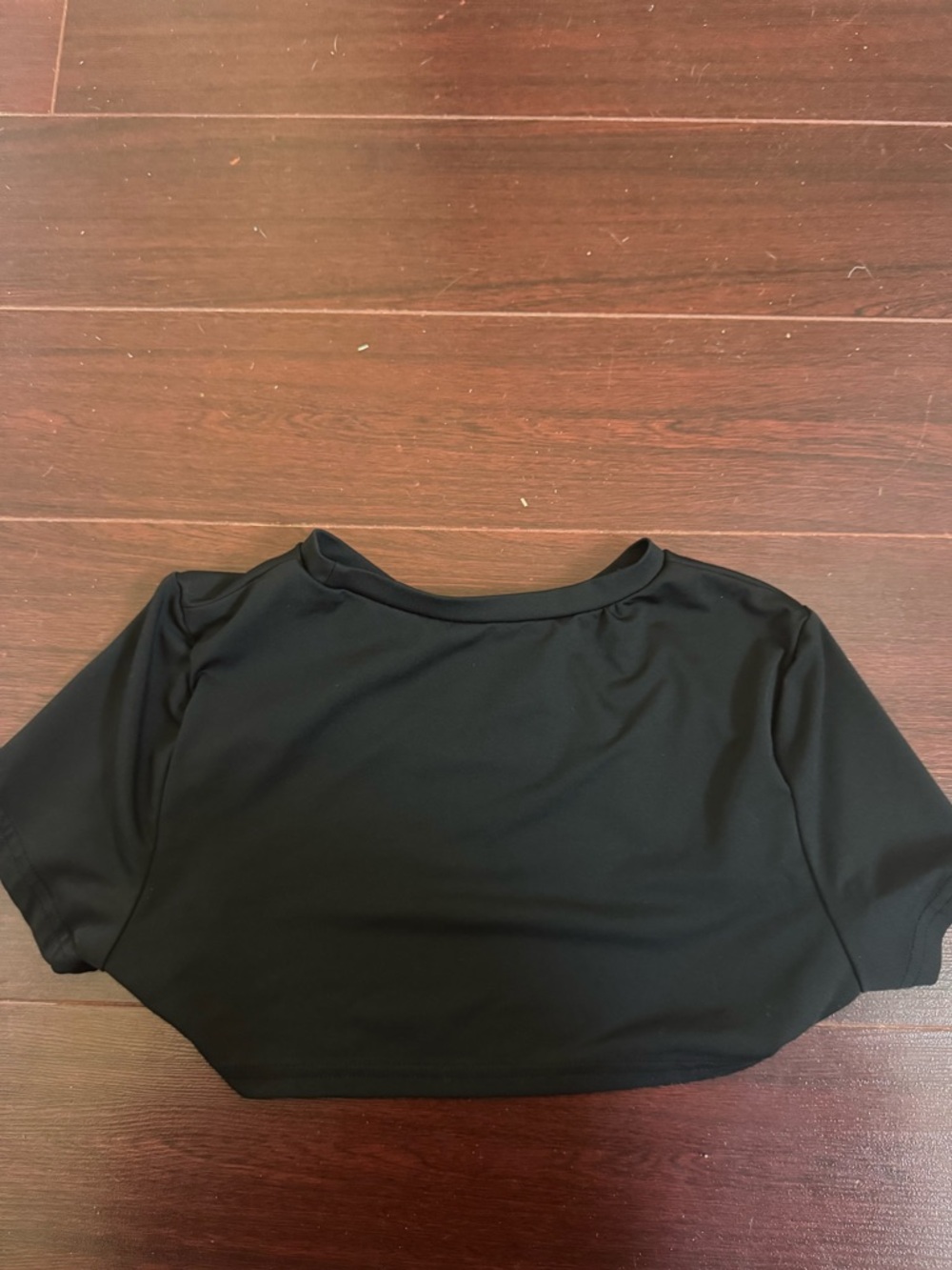 Women's Solid Color Short Sleeve High-Low Hem Cropped Summer Top
